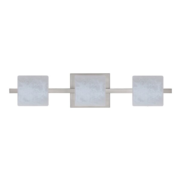 Besa Lighting Paolo Vanity, Carrera, Satin Nickel Finish, 3x5W LED 3WS-787319-LED-SN - main